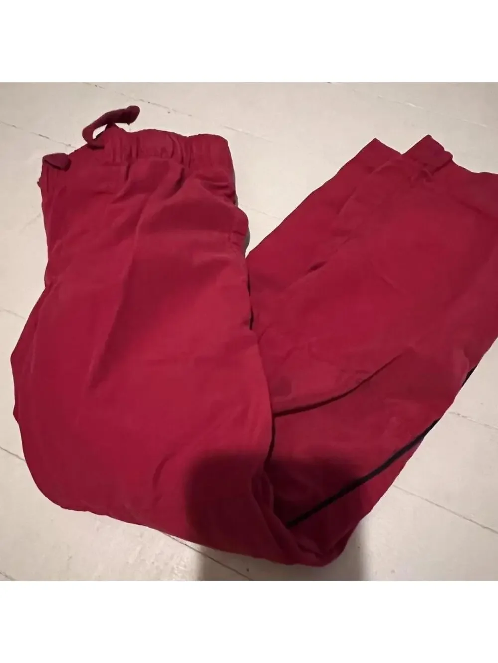 Gymboree Kid's Red and Burgundy Joggers-tracksuit